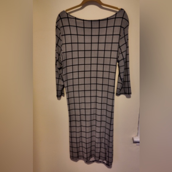 Ann Taylor Square Print Dress Size L, Elegant Career Office Lagoonlook Chic - Picture 7 of 9